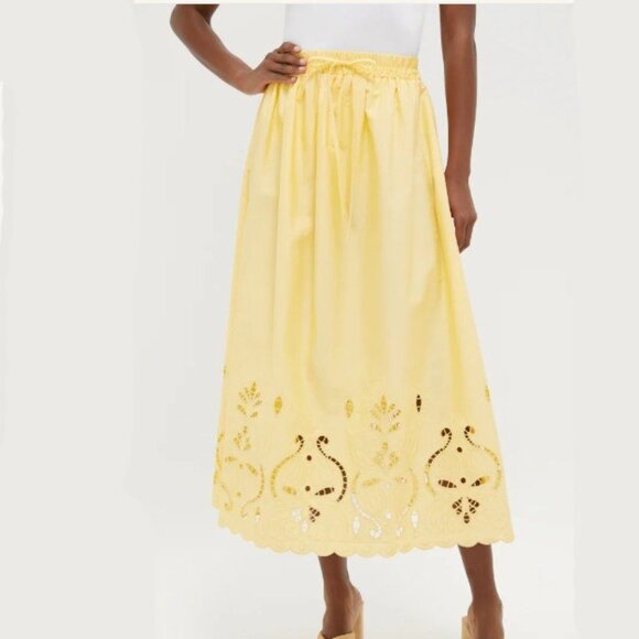 Moon River Cotton Eyelet Maxi Skirt - Picture 2 of 5